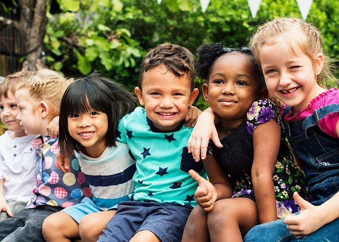 Six Kids sitting together